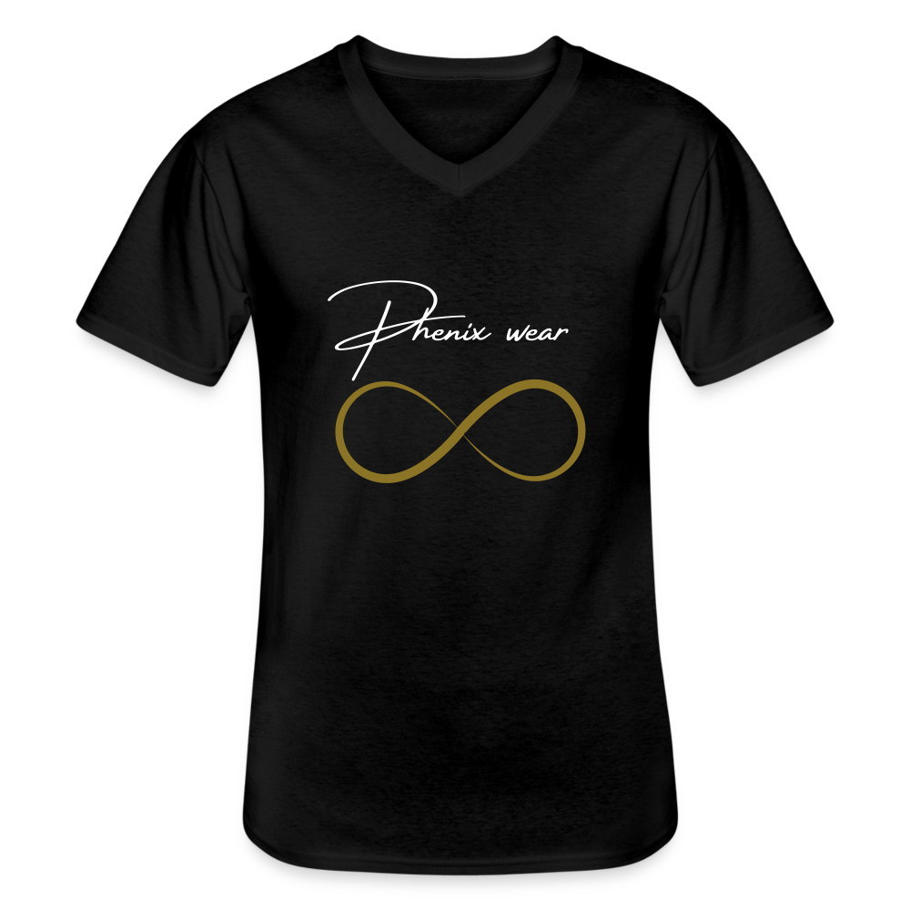 T-shirt infinity col V Homme - noir