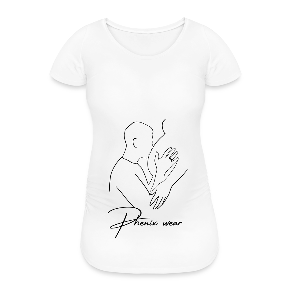 T-shirt de grossesse Femme Bisous d'amour Phénix Wear - blanc