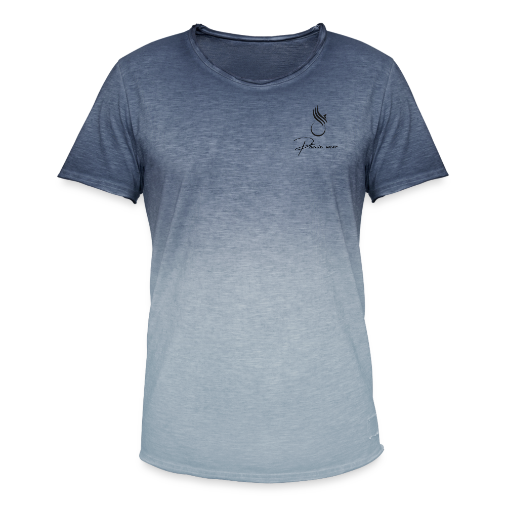Phénix Wear Men's T-Shirt with colour gradients - bleu dip dye